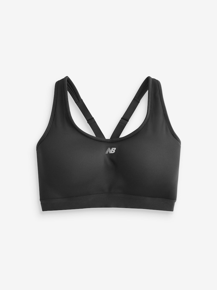 New Balance Black Womens Essential Run Bra - Image 1 of 1