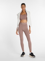 New Balance Pink Womens Linear Heritage Essential Yoga Bra - Image 4 of 6