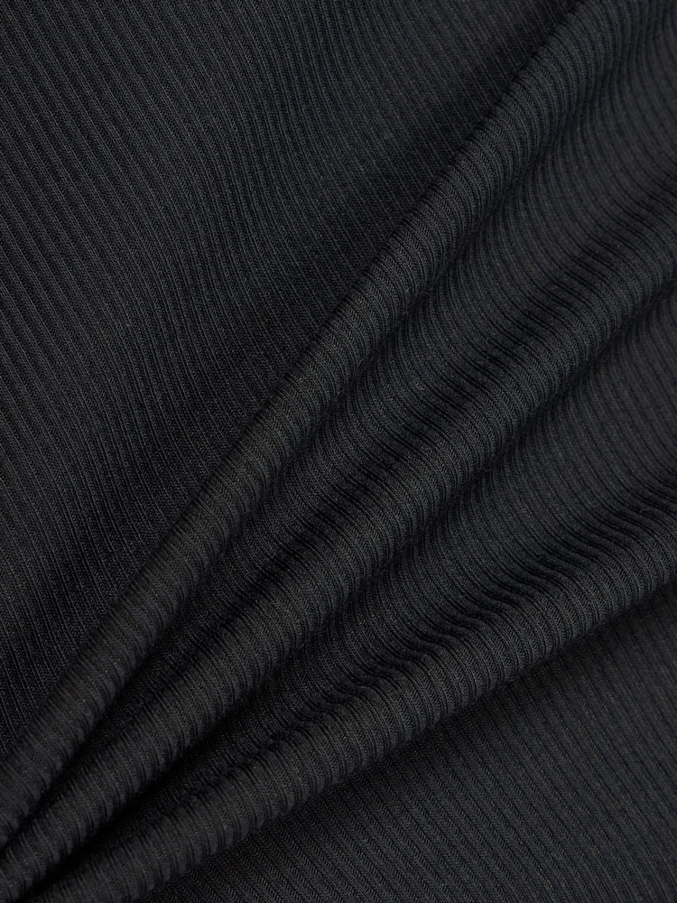 New Balance Black Womens Micro Rib Long Sleeve Top - Image 6 of 6