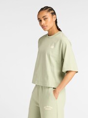 Tricou New Balance pentru femei Relaxed Linear Heritage - Imaginea 2 din 7