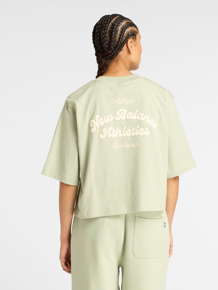 Tricou New Balance pentru femei Relaxed Linear Heritage - Image 3 of 7