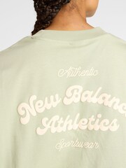 Tricou New Balance pentru femei Relaxed Linear Heritage - Imaginea 5 din 7