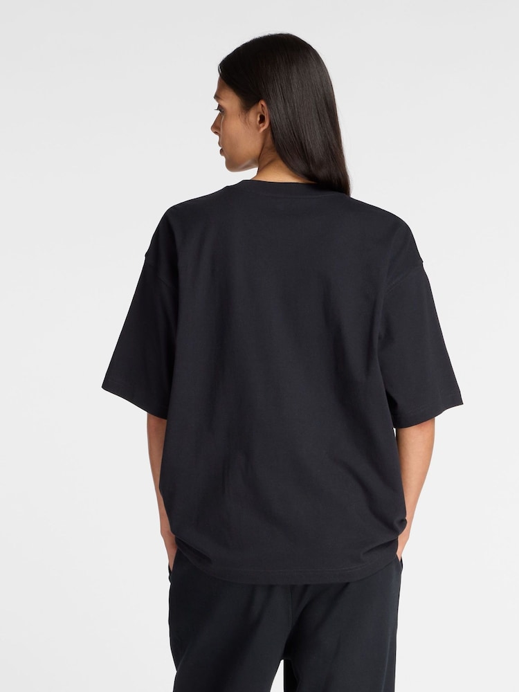 New Balance Black Womens Reimagined Oversized T-Shirt - Image 2 of 6