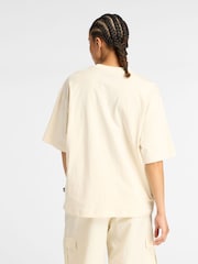 New Balance Cream Womens Reimagined Oversized T-Shirt - Image 2 of 7
