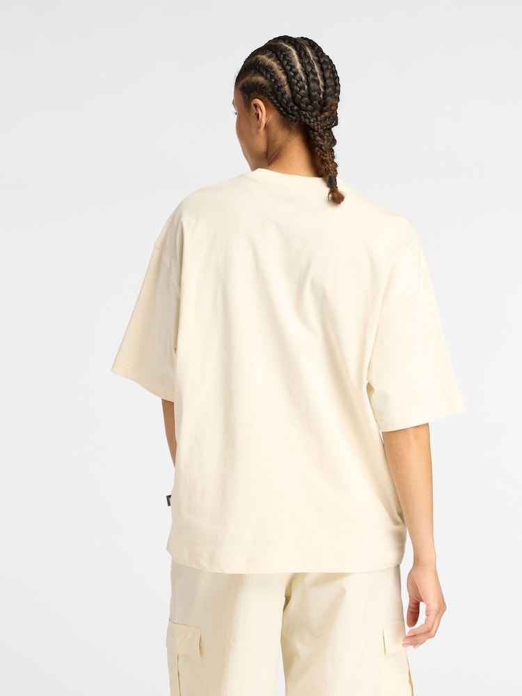 New Balance Cream Womens Reimagined Oversized T-Shirt - Image 2 of 7