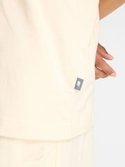 New Balance Cream Womens Reimagined Oversized T-Shirt - Image 4 of 7