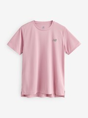 rožnata - New Balance ženska tekaška majica s kratkimi rokavi Essential - Slika 7 iz 7