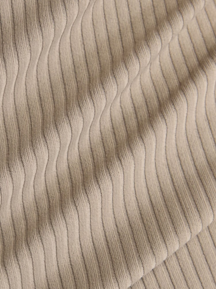 New Balance Brown Ribbed Womens Fitted T-Shirt - Image 7 of 7