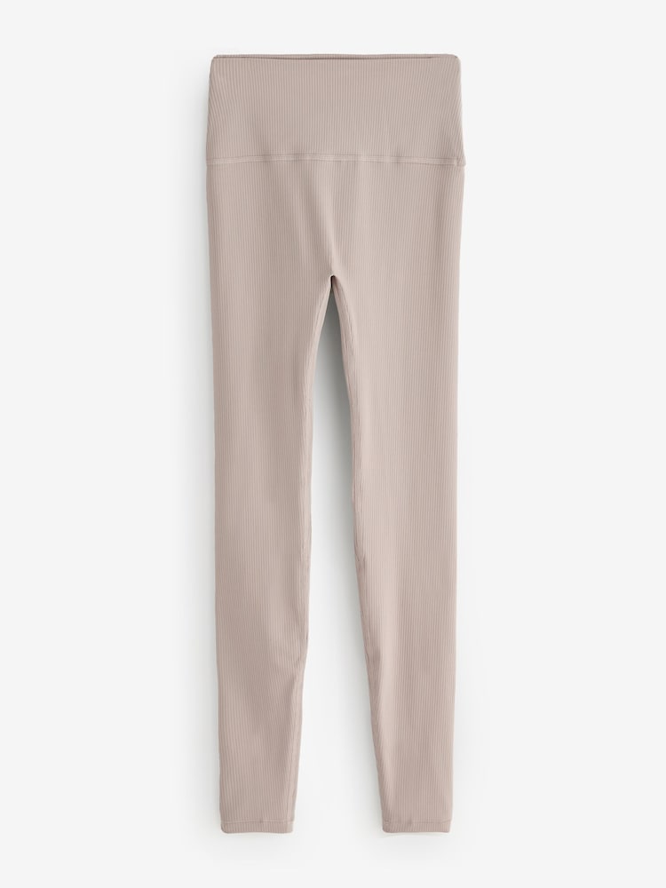 New Balance Brown Womens Ribbed High Rise 27inch Leggings - Image 7 of 7