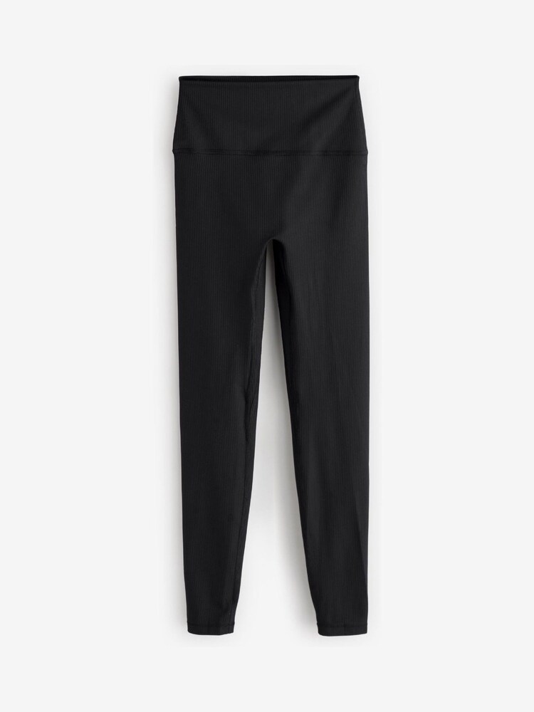 New Balance Black Womens Ribbed High Rise 27inch Leggings - Image 1 of 1