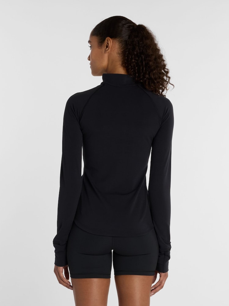 Negro - Chaqueta de running Harmony con cremallera completa para mujer de New Balance - Imagen 2 de 8