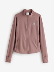 New Balance Brown Womens Harmony Full Zip Running Jacket - Image 1 of 1