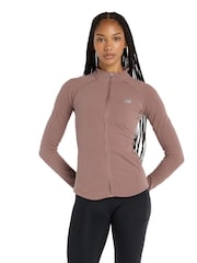 New Balance Brown Womens Harmony Full Zip Running Jacket - Image 7 of 9