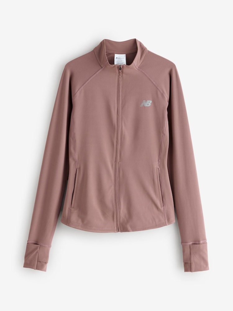 New Balance Brown Womens Harmony Full Zip Running Jacket - Image 9 of 9