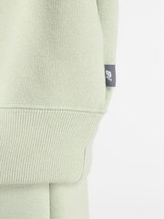 New Balance Green Womens Linear Heritage Fleece Long Line Hoodie - Image 7 of 8