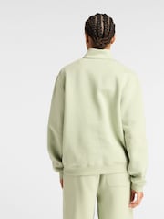 New Balance Green Womens Linear Heritage Polar Fleece 1/2 Zip Top - Image 2 of 7
