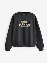 New Balance Black Womens Reimagined Fleece Sweatshirt - Image 1 of 1