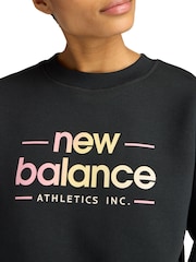 New Balance Black Womens Reimagined Fleece Sweatshirt - Image 5 of 7