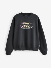 New Balance Black Womens Reimagined Fleece Sweatshirt - Image 6 of 7