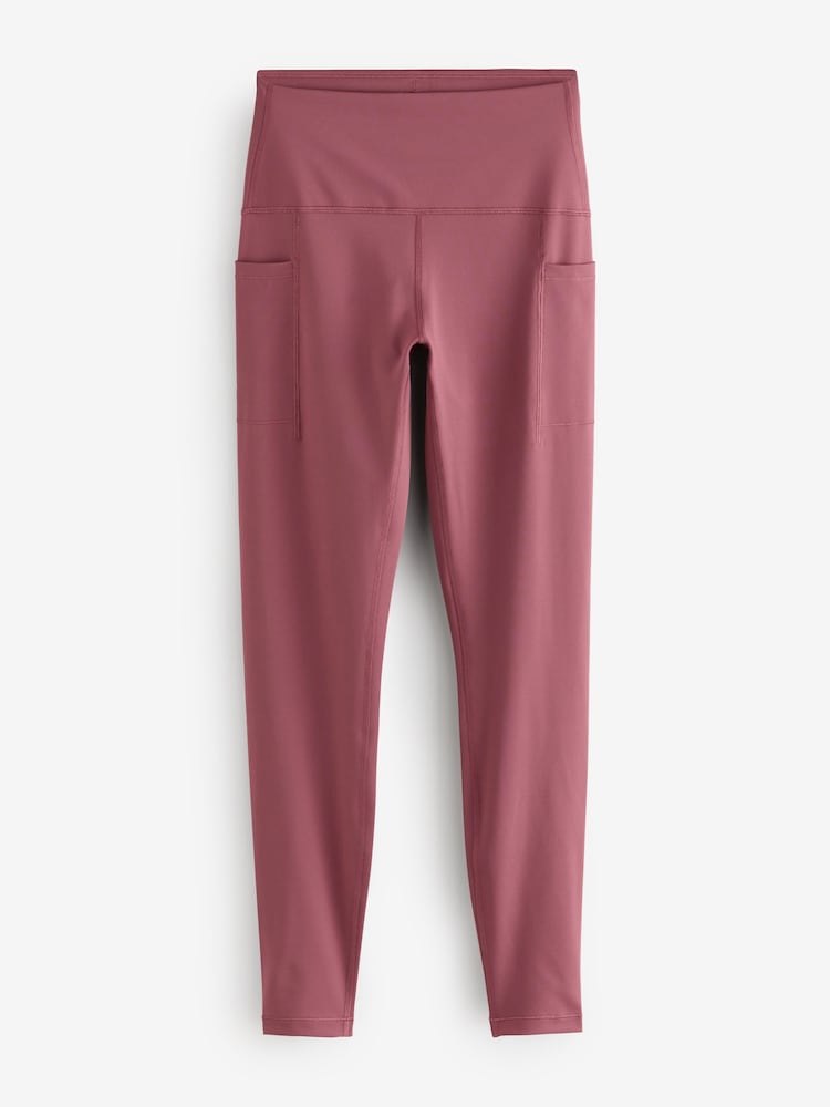 New Balance Burgundy Red Womens Sleek Pocket High Rise 27inch Running Leggings - Image 1 of 1