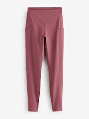 New Balance Burgundy Red Womens Sleek Pocket High Rise 27inch Running Leggings - Image 10 of 10