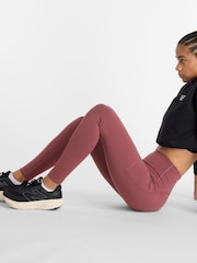 New Balance Burgundy Red Womens Sleek Pocket High Rise 27inch Running Leggings - Image 3 of 10