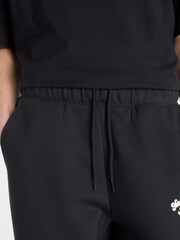 New Balance Black Womens Linear Heritage Fleece Barrel Leg Joggers - Image 3 of 6