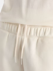 New Balance Cream Womens Linear Heritage Fleece Barrel Leg Joggers - Image 4 of 6