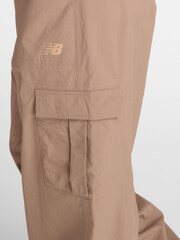 New Balance Brown Womens Linear Heritage Woven Cargo Joggers - Image 6 of 7