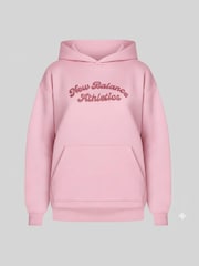 Rose clair - Sweat à capuche long New Balance Linear Heritage en polaire - Image 9 sur 9