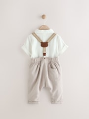 Neutral Baby Shirt Trousers and Braces 3 Piece Set (0mths-2yrs) - Image 5 of 12