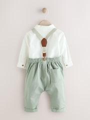 Sage Green Baby Shirt Trousers and Braces 3 Piece Set (0mths-2yrs) - Image 2 of 9