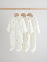 Weißer Grund - Schlafanzüge 3er-Packung (0-2 Jahre)​​​​​​​ - Bild 1 von 13