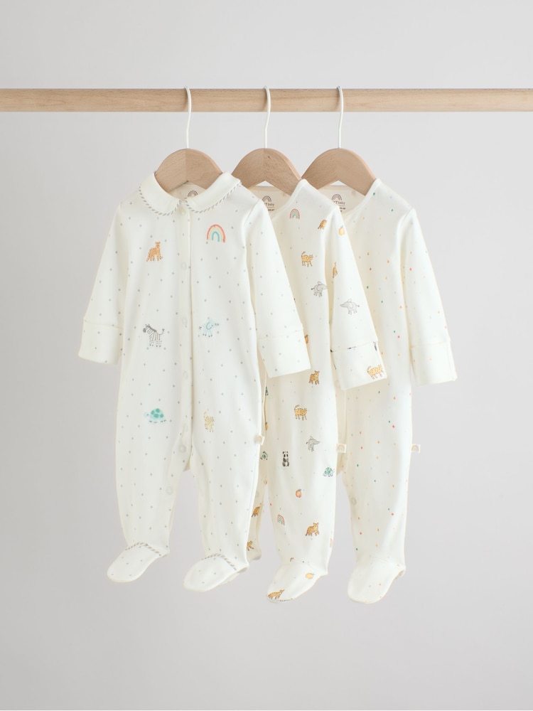 Weißer Grund - Schlafanzüge 3er-Packung (0-2 Jahre)​​​​​​​ - Bild 1 von 13