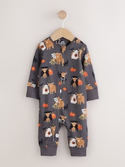 Black Halloween Hamish Baby Two Way Zip Sleepsuit (0mths-3yrs) - Image 4 of 9