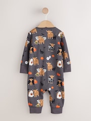 Black Halloween Hamish Baby Two Way Zip Sleepsuit (0mths-3yrs) - Image 5 of 9