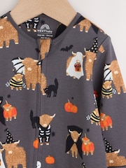 Black Halloween Hamish Baby Two Way Zip Sleepsuit (0mths-3yrs) - Image 6 of 9