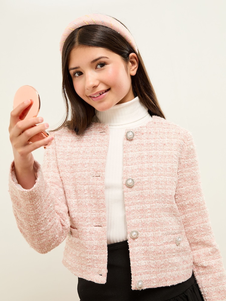 Lipsy Boucle Button Up Jacket (5-16yrs) - Bild 1 von 4
