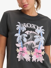 Roxy Grey Ocean Regular Poster Graphic Print Short Sleeve T-Shirt - Image 5 of 6