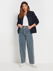 Long Tall Sally Natural Barrel Leg 100% Cotton Jeans - Image 1 of 6