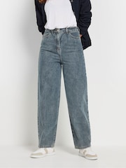 Long Tall Sally Natural Barrel Leg 100% Cotton Jeans - Image 2 of 6