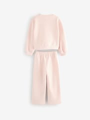 Baker by Ted Baker Pink Lace Trim Wide Leg Sweat & Joggers Set 2 Piece - Bild 7 von 10