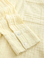 Pastel Yellow Long Sleeve Doublecloth Textured Shirt - Image 2 of 3
