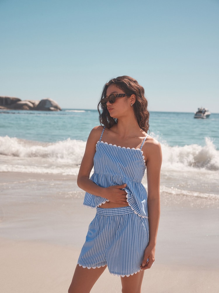 Blue/White Stripe Strappy Cami Top - Image 2 of 5
