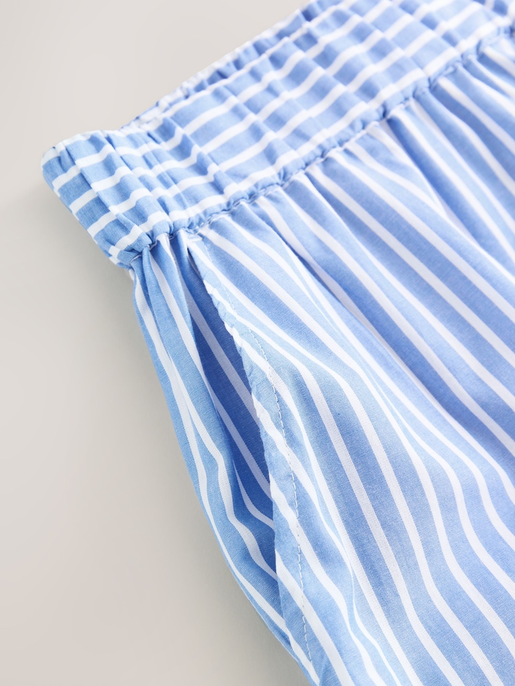 Blue/White Stripe Shorts With An Elasticated Waist - Image 6 of 6