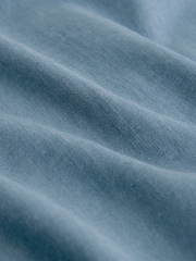 Slate Blue Short Sleeve Boxy T-Shirt with Linen - Image 3 of 3