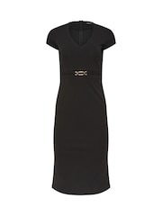 M&Co Black Petite Workwear Hardwear Dress - Image 6 of 6