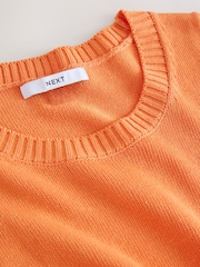 Naranja - Knitted Crew Neck Vest with Linen - Imagen 7 de 7