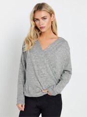 M&Co Petite wrap Over Jumper - Imagem 1 de 5