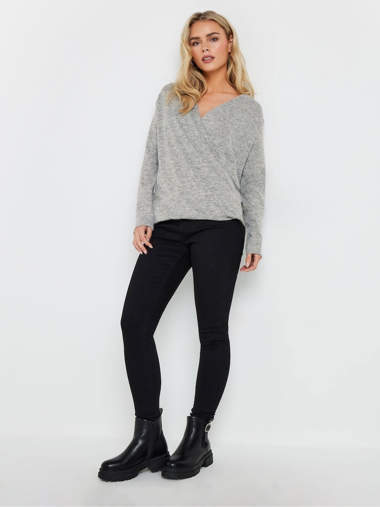 M&Co Petite wrap Over Jumper - Imagem 2 de 5
